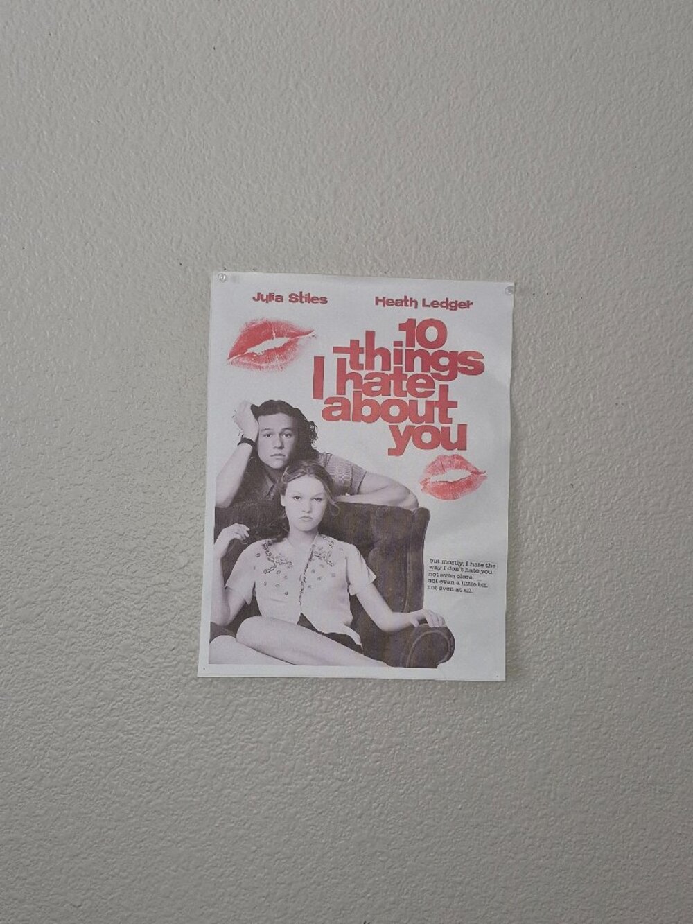 10 Things I Hate About You Movie Canvas Poster Heath Ledger Julia Stiles